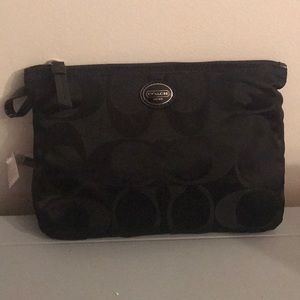 Coach bag with connecting make up bag